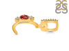 Garnet & White Topaz Alphabet C Pendant GAR-RDA-81.