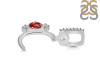Garnet & White Topaz Alphabet C Pendant GAR-RDA-81.