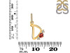 Garnet & White Topaz Alphabet D Pendant GAR-RDA-82.