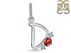 Garnet & White Topaz Alphabet D Pendant GAR-RDA-82.