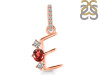 Garnet & White Topaz Alphabet E Pendant GAR-RDA-83
