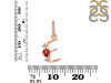 Garnet & White Topaz Alphabet E Pendant GAR-RDA-83