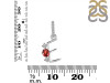 Garnet & White Topaz Alphabet E Pendant GAR-RDA-83