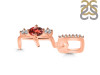 Garnet & White Topaz Alphabet E Pendant GAR-RDA-83