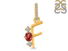 Garnet & White Topaz Alphabet F Pendant GAR-RDA-84.