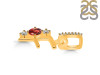 Garnet & White Topaz Alphabet F Pendant GAR-RDA-84.