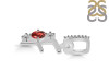 Garnet & White Topaz Alphabet F Pendant GAR-RDA-84.