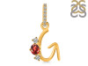 Garnet & White Topaz Alphabet G Pendant GAR-RDA-85.