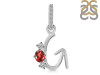 Garnet & White Topaz Alphabet G Pendant GAR-RDA-85.