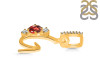Garnet & White Topaz Alphabet G Pendant GAR-RDA-85.