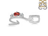 Garnet & White Topaz Alphabet G Pendant GAR-RDA-85.
