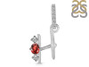 Garnet & White Topaz Alphabet H Pendant GAR-RDA-86.