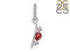 Garnet & White Topaz Alphabet I Pendant GAR-RDA-87.