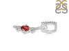 Garnet & White Topaz Alphabet I Pendant GAR-RDA-87.