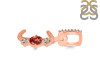 Garnet & White Topaz Alphabet J Pendant GAR-RDA-88.