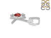 Garnet & White Topaz Alphabet K Pendant GAR-RDA-89.
