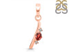 Garnet & White Topaz Alphabet I Pendant GAR-RDA-9.