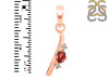 Garnet & White Topaz Alphabet I Pendant GAR-RDA-9.