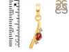 Garnet & White Topaz Alphabet I Pendant GAR-RDA-9.
