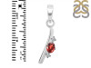 Garnet & White Topaz Alphabet I Pendant GAR-RDA-9.