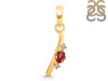 Garnet & White Topaz Alphabet I Pendant GAR-RDA-9.