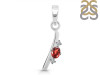 Garnet & White Topaz Alphabet I Pendant GAR-RDA-9.