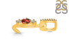 Garnet & White Topaz Alphabet L Pendant GAR-RDA-90.