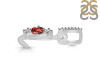 Garnet & White Topaz Alphabet L Pendant GAR-RDA-90.