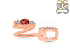 Garnet & White Topaz Alphabet N Pendant GAR-RDA-92.