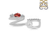 Garnet & White Topaz Alphabet N Pendant GAR-RDA-92.