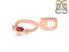 Garnet & White Topaz Alphabet O Pendant GAR-RDA-93.