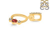 Garnet & White Topaz Alphabet O Pendant GAR-RDA-93.