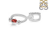 Garnet & White Topaz Alphabet O Pendant GAR-RDA-93.