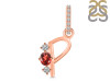 Garnet & White Topaz Alphabet P Pendant GAR-RDA-94.