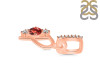 Garnet & White Topaz Alphabet P Pendant GAR-RDA-94.