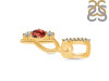 Garnet & White Topaz Alphabet P Pendant GAR-RDA-94.
