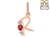 Garnet & White Topaz Alphabet R Pendant GAR-RDA-96.