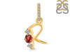 Garnet & White Topaz Alphabet R Pendant GAR-RDA-96.
