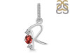 Garnet & White Topaz Alphabet R Pendant GAR-RDA-96.