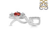 Garnet & White Topaz Alphabet R Pendant GAR-RDA-96.