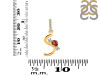 Garnet & White Topaz Alphabet S Pendant GAR-RDA-97.