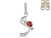 Garnet & White Topaz Alphabet S Pendant GAR-RDA-97.