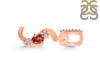 Garnet & White Topaz Alphabet S Pendant GAR-RDA-97.