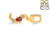 Garnet & White Topaz Alphabet S Pendant GAR-RDA-97.