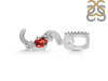 Garnet & White Topaz Alphabet S Pendant GAR-RDA-97.