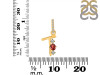Garnet & White Topaz Alphabet T Pendant GAR-RDA-98.