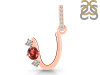 Garnet & White Topaz Alphabet U Pendant GAR-RDA-99.