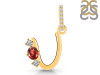 Garnet & White Topaz Alphabet U Pendant GAR-RDA-99.