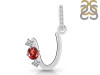 Garnet & White Topaz Alphabet U Pendant GAR-RDA-99.