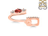 Garnet & White Topaz Alphabet U Pendant GAR-RDA-99.